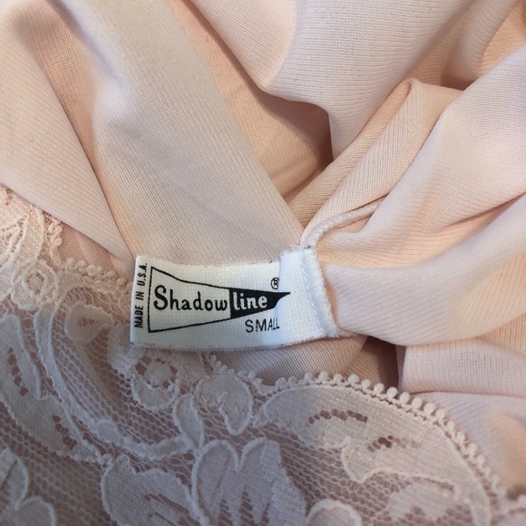 Vintage Shadowline Pink Lace Embroidered Floral Robe Size Small - Picture 8 of 8